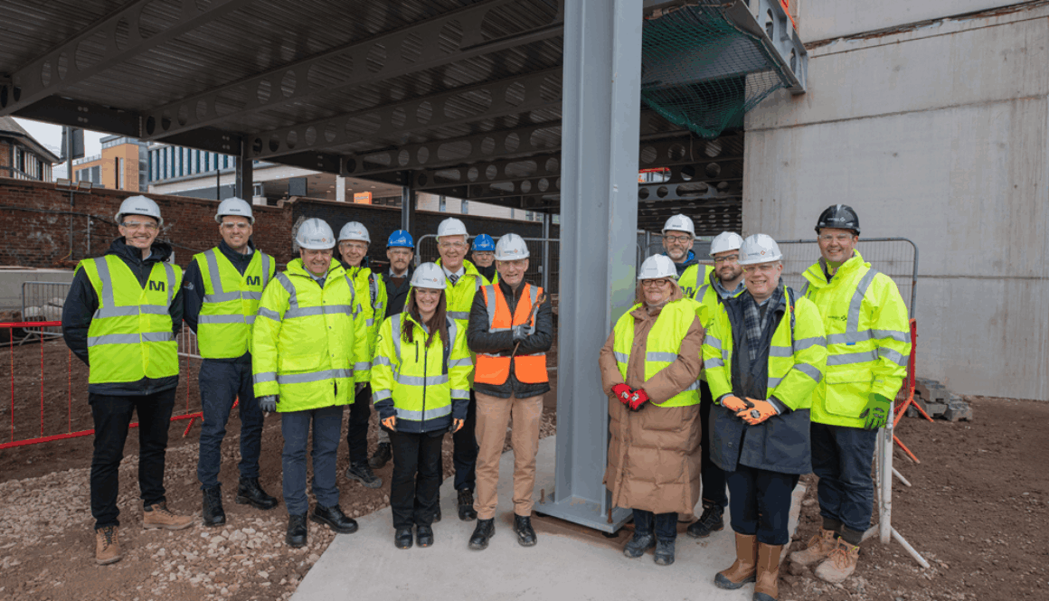 A group of people smiling